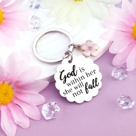 Klpoyu Christian Gifts for Women Inspirational Bible Verse for Friends Teen Girl Christian Keychain Spiritual Gifts Religious Biblical for Women Faith Based Gift Bible Accessories