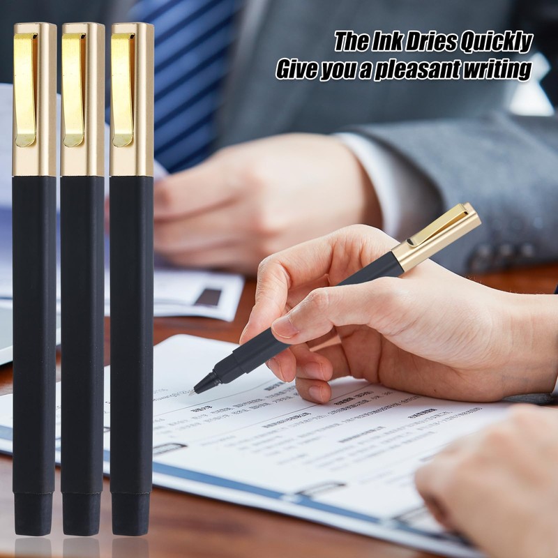 Yuxinrong 6 Pack Gel Pens Black 0.5 mm Medium Point