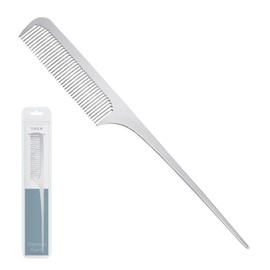 THEN Totoe Series Stainless Steel Comb, Beautiful Hair Comb, Matte Silver Comb, Stainless Steel, No Static Cure, Will Not Break, Rust Resistant, For Women Everyday Use, Hair Care, Hair Styling