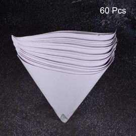 sourcing map 60Pcs Paper Paint Strainer 150 Micron 190mmx100mm Cone Paint Screen Funnel Nylon Mesh for Filtering Paint Gasoline Fuel