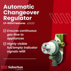 Suburban LP-R924 Automatic Changeover Regulator for Safe and Convenient Propane Gas Supply Switching in Your RV or Motorhome