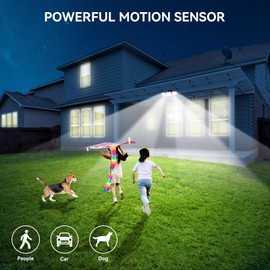 2Pack 65W LED Security Light Motion Sensor Outdoor Lights, 6500LM 3 Head LED Flood Lights Outdoor 6500K , IP65 Waterproof, Dusk to Dawn Flood Light, Motion Detected Lights for Outside Garage Yard