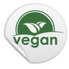 25mm Round White Vegan Green Stickers Food Labels allergen Labelling