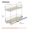 Home Zone Living Pull Out Kitchen Cabinet Organizer with 2