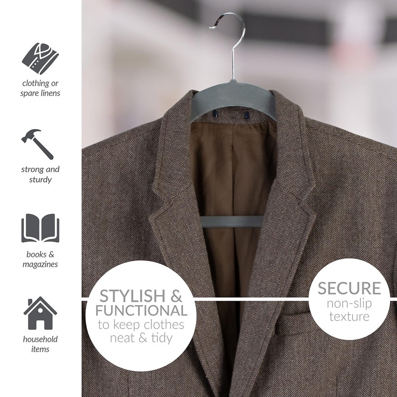 Simplify Extra Wide 21” Velvet Coat Hangers | 6 Pack