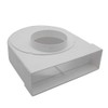 Kair Rotating Elbow Bend Adaptor 204mm x 60mm to 100mm
