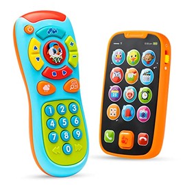 JOYIN My Learning Remote and Phone Bundle con música, diversión, Juguetes para teléfonos Inteligentes para bebés, niños, niños o niñas, Regalos de cum