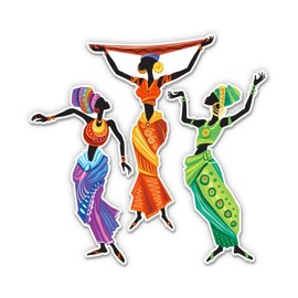 African Women Beautiful - 2" Each Vinyl Stickers - for Car Laptop Water Bottle Phone - Waterproof Decals