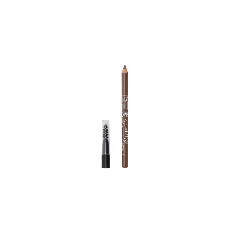 PuroBio Eyebrow Pencil with Bottle Brush No. 48: Charcoal