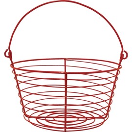 Stromberg's Large Egg Basket (Red) Holds 5.5 Dozen (66) Eggs | Coated Metal Egg Basket | Will Not Leave Marks on Eggs and Easy to Clean | Shape Allows Air Flow for Fast Cooling and Drying