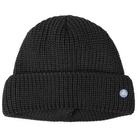 HAMMABURG Knitted Docker Hat Women/Men – Made in Italy – Beanie with Wool – Hat in One Size – Autumn/Winter, black