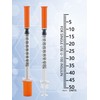 100 Pack 0.5ml Disposable Syringe, 32G 0.5cc 1/4 Inch (6mm)