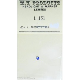 M.V. Products Lenses #131 / Lens .128" Blue (1 pkg)
