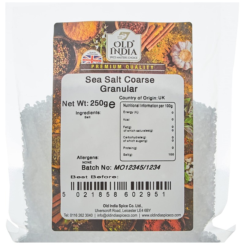 Old India Sea Salt Coarse Granular 250g