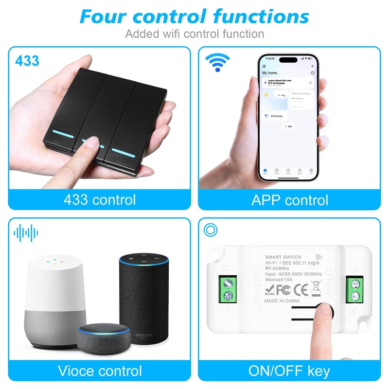 230 V Light Switch Set, RF 433 MHz Wireless Light