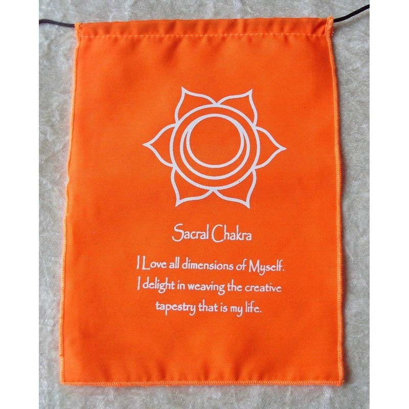 Chakra Meditation Cotton Prayer Flags Bunting - Hand Made in