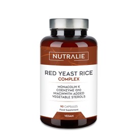 RED Yeast Rice Complex 2,9mg Monacolin K + Q10 + VIT C E - Red Yeast Extract - 90 Vegan Capsules Nutralie