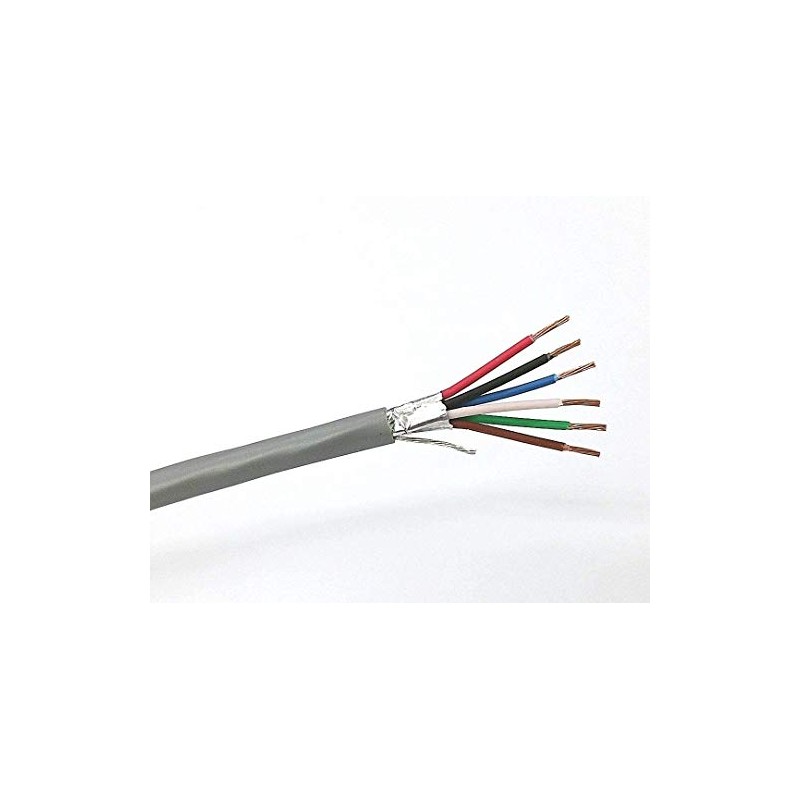 West Penn Wire 3270-6 Conductor 22 Gauge Shielded Cable CMR