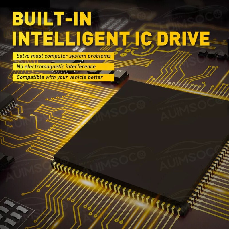 AUIMSOCO 2x 9006/HB4 LED Combo Headlight Bulb Kit Low Beam