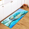 MoBlinko Sea Turtle Rug Kitchen Rugs Non Skid Bathroom Rugs
