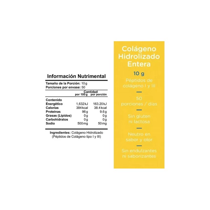 Suple. Alimenticio Colágeno Hidrolizado Entera Pharma 500g