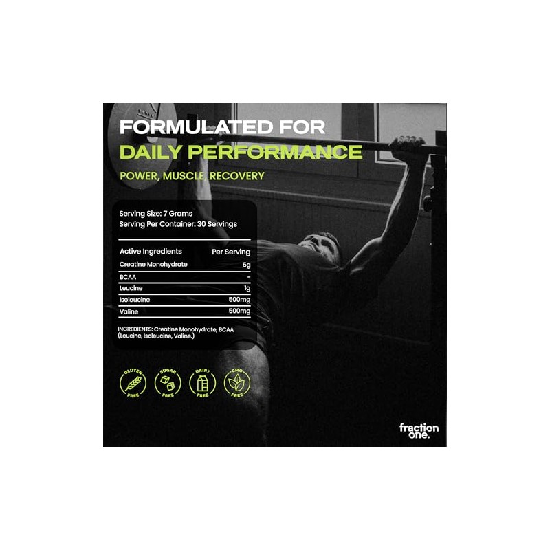 Fraction One Creatine Monohydrate Sachets - Lab Verified, UK 3rd