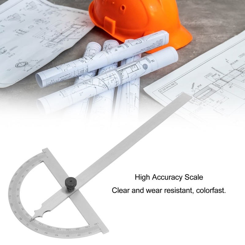 Angle Finder Carbon Steel Fastened Protractor with Scale Multifunctional Round