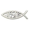 Gifts Of Faith Auto Emblem - Silver Fish with Cross