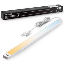 MYPLUS Under Cabinet Lights with Hand Wave, 16" Dimmable 5 Color 2700K/3500K/4000K/5000K/6500K, Bright 450 Lumens,7W,120V, Led Light Bar for Kitchen,Sink,Indoor