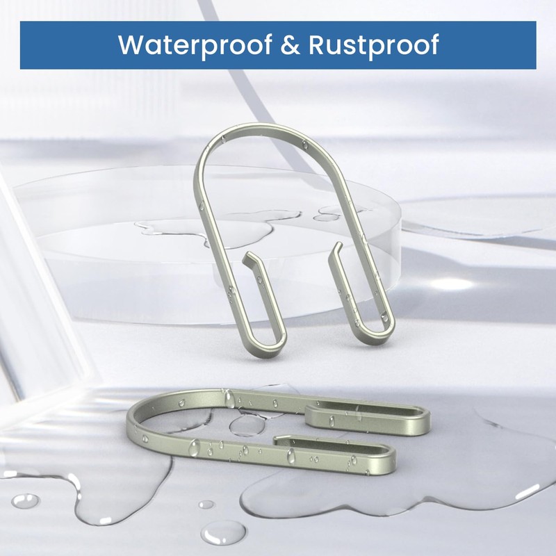 Nickel Shower Curtain Hooks Rings，Double Sided Shower Curtain Hooks Rust