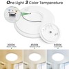 hepside 12Inch Flush Mount Light Fixture White, 28Watt, Dimmable &
