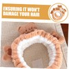 Outanaya 2pcs Cute Plush Bear Makeup Headbands for Women Elastic