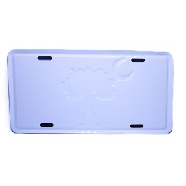 DIGIART INTERNATIONAL SOUTH CAROLINA STATE FLAG PALMETTO TREE 3D EMBOSSED METAL NOVELTY LICENSE PLATE
