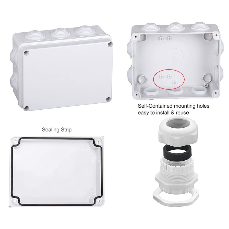 Junction Box Surface-Mounted, Junction Box Waterproof IP65, 15 x 11