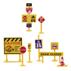 Toyvian 1 Set Traffic Ornaments Childrens Toys Pretend Play Street Sign Road Sign Toy for Kids Traffic Light