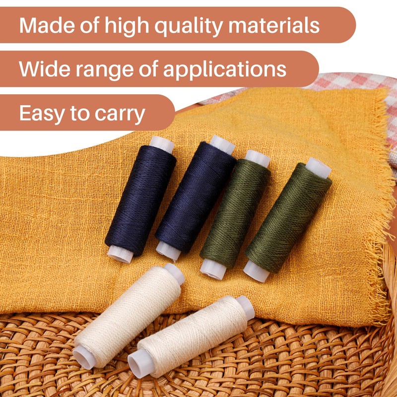 Easusy Sewing Thread, 2 PCS 200 Yards Navy Sewing Thread,