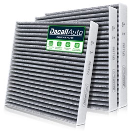 Dacall 3pcs Set Activated Carbon Cabin Air Filter for Acura Integra, MDX, RDX, TLX; for Honda Civic, Clarity, CR-V, CR-Z, Fit, HR-V, Insight, Odyssey; Replace CF11182, CP182, 80292-TF0-G01