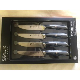 Saveur Selects 1026269 German Steel Forged 4-Piece Fine Edge Steak Knife Set