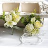 MAFELOE Artificial Corsage Boutonniere, Light Yellow+Champagne, 2 Pieces