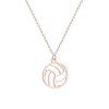 NOUMANDA Fashion Geometric Elements Volleyball Necklace Cut Metal Hollow Ball