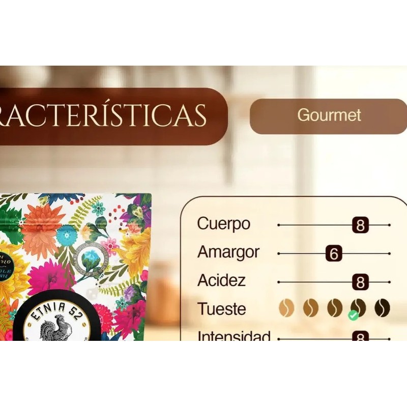 Café en Grano de Altura Gourmet 250gr Tostado Medio Oscuro