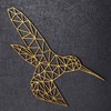 GRAVURZEILE 3D Wooden Origami Decoration - Hummingbird Design - Modern