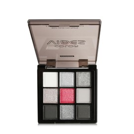 Black Smokey Eyeshadow Palette 9 Colors Black Eye Shadow Palette for Women Matte Shimmer Black Silver Gray White Eyeshadow Makeup Palette Waterproof Blendable Pink Gothic Makeup Eyeshadow Palette