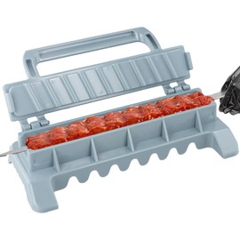 Kebab Maker Kebab Skewers Press, Portable Plastic Kebab Maker, Manual Kebab Grill Skewers, Grill Accessories for Kitchen and Camping