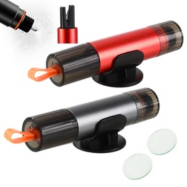 Pack of 2 Seat Belt Cutter, Emergency Hammer, 2-in-1 Emergency Hammer Car with Seat Belt Cutter, TÜV, with Holder, Portable and Compact, Emergency Rescue Tools Essential, Suitable for Cars and Buses (Black + Red)
