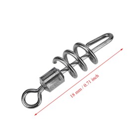 SPYMINNPOO Pack of 50 Fishing Swivels, Fishing Barrel Swivels Roll Barrel Swivels with Screw Cap Freshwater Saltwater Bait Hook Connectors Fishing Tackle Accessories (10#)