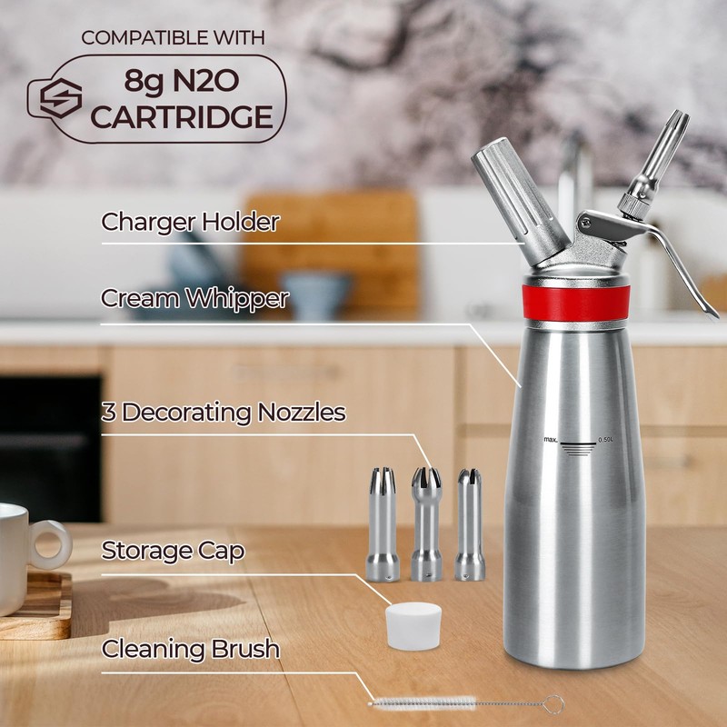 Whipped Cream Dispenser Professional Whip Cream Canister Whipped Cream Maker