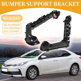 Partuto Bumper Support Bracket No.5211602460/5211502480 - Left Right Side Bumper Bracket for Toyota Corolla 2019-2024 - ABS Plastic Black - 1 Pair