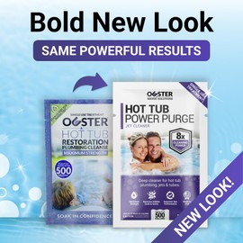 Bio Ouster Power Purge Hot Tub Jet Cleaner Kit - Spa Purge Hot Tub Cleaner for The Jets and Tubes, Hot Tub Purge Cleaner, Spa Cleaner, Inflatable Hot Tub Chemicals, Spa Chemicals for Hot Tub (4-Pack)