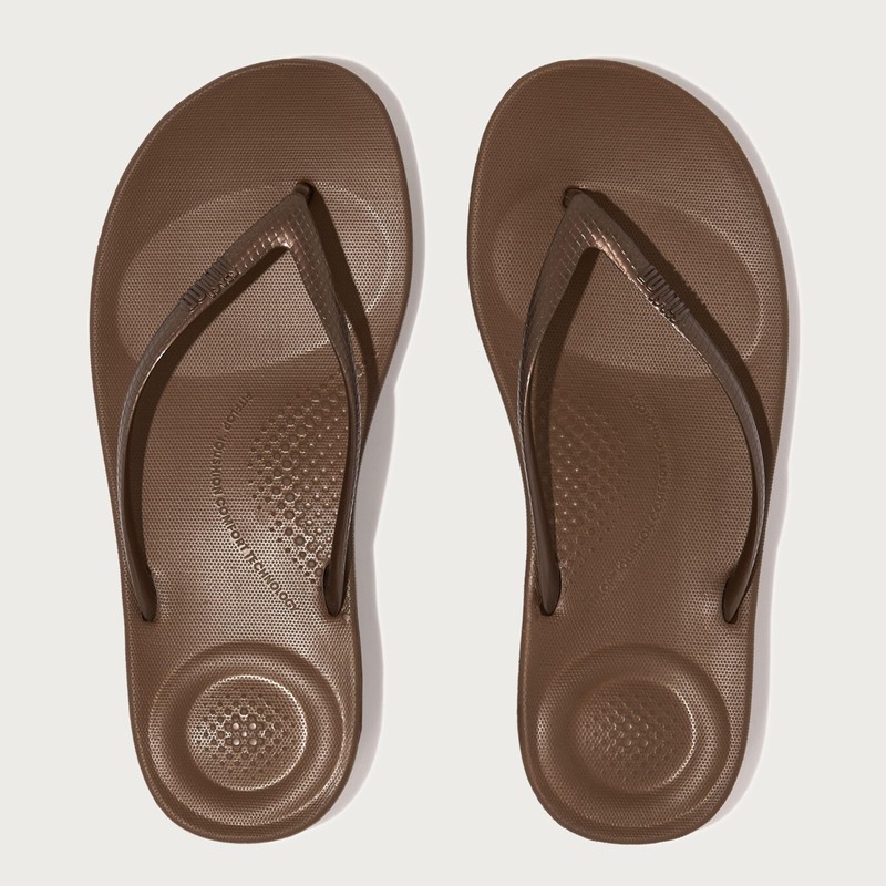 Fitflop Fitflop Women's iqushion Ergonomic flip-Flops, Bronze, 6 UK